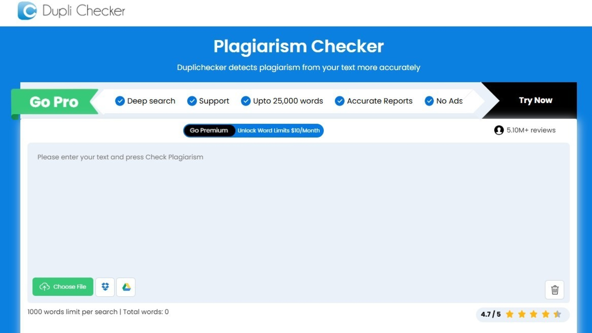 duplichecker dashbaord