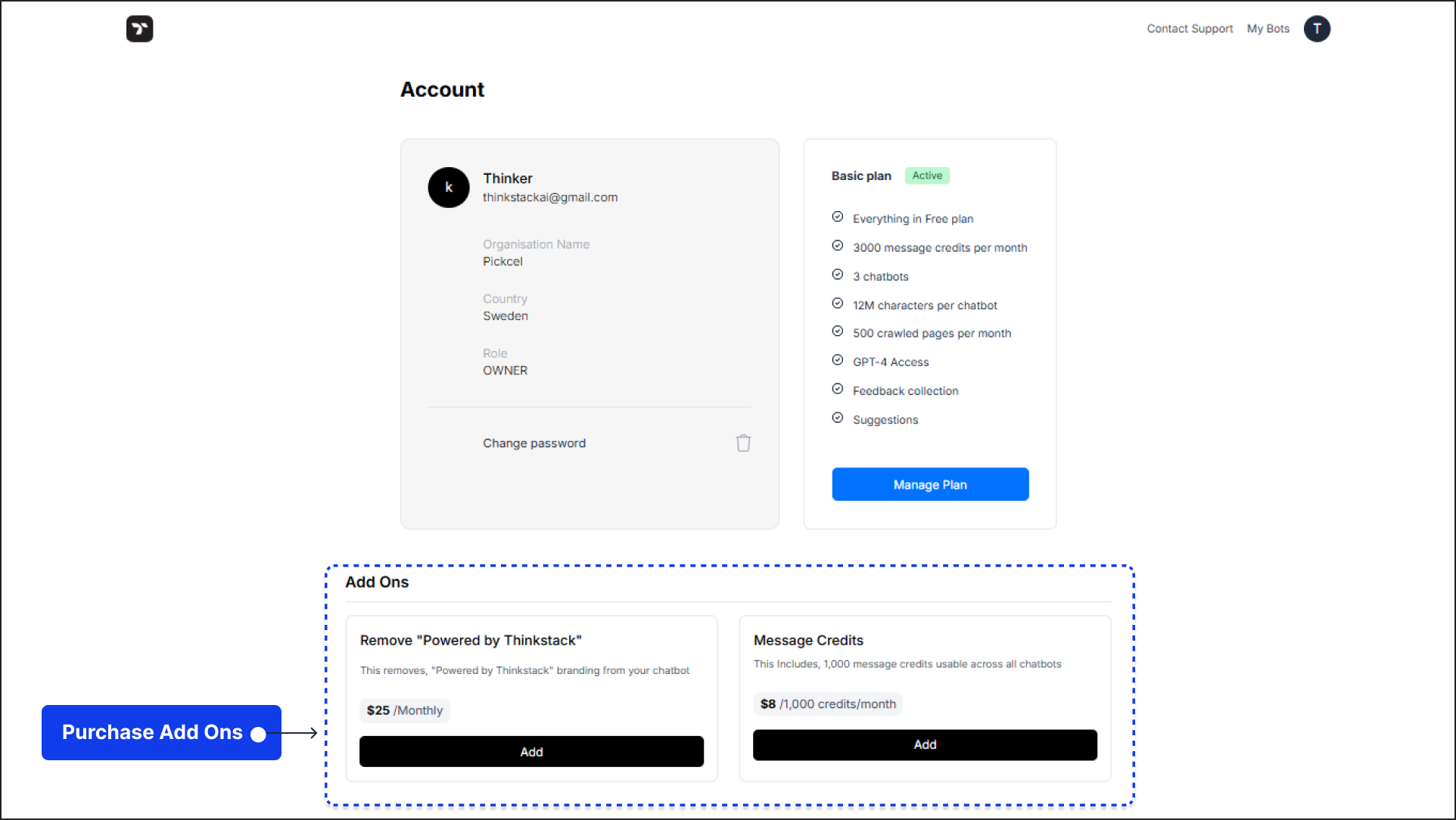Add-Ons Purchase